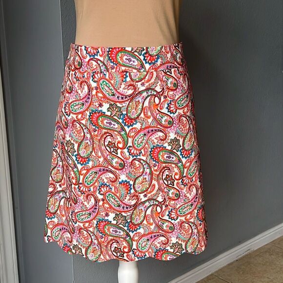 Talbots Multicolor Paisley Pattern skirt - Picture 3 of 6